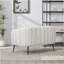 50.2-Inch Wide Chenille Upholstered Mini Loveseat With Channel Tufting And Metal Legs For Compact Spaces-1114051764