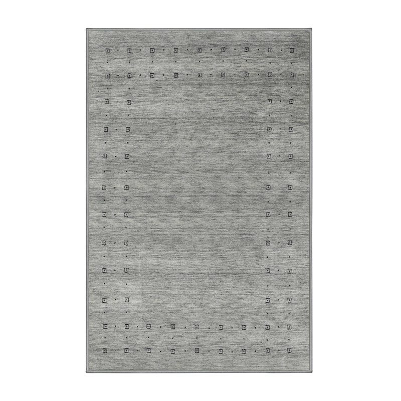 Tapis contemporain gris, Rectangle 2 pi x 3 pi