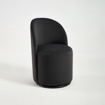 Velvet Swivel Barrel Chair
