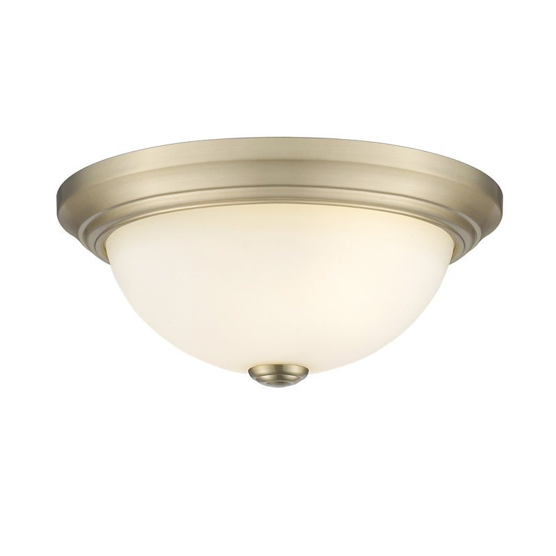 Alexzandrya Glass Flush Mount, Modern Gold