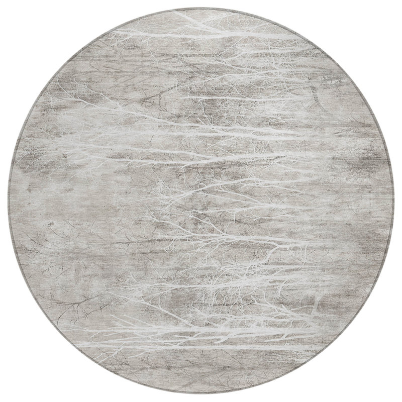 Tapis floral rond 8 po