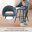 Upholstered Counter Stool with Metal Frame-342609972