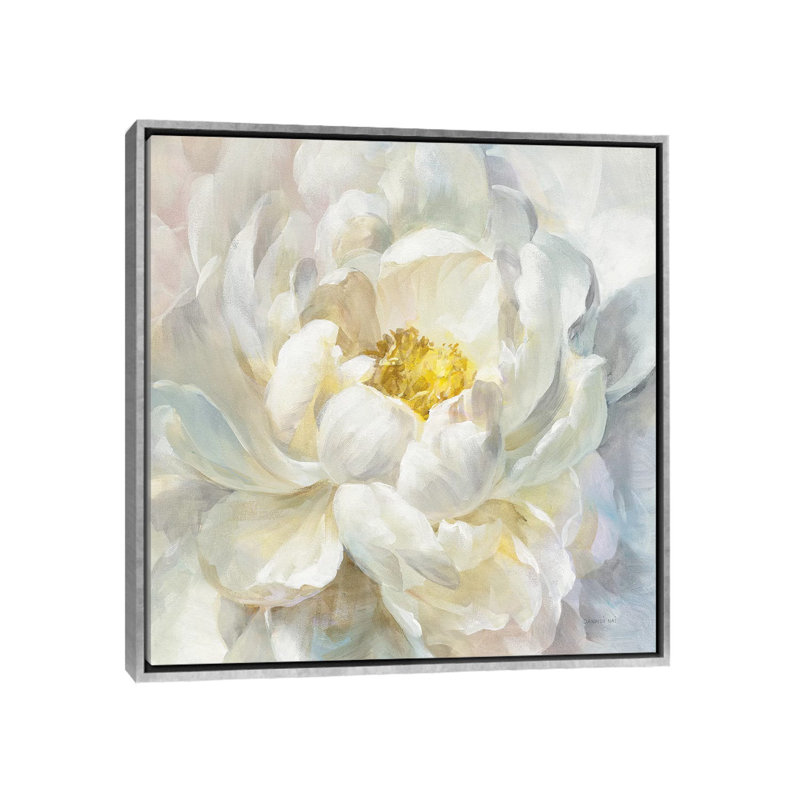 "Summer Joy I" par Danhui nai, reproduction d’art, Toile avec cadre argenté, H 37 po x l 37 po x P 1,5 po, Pas de tapis