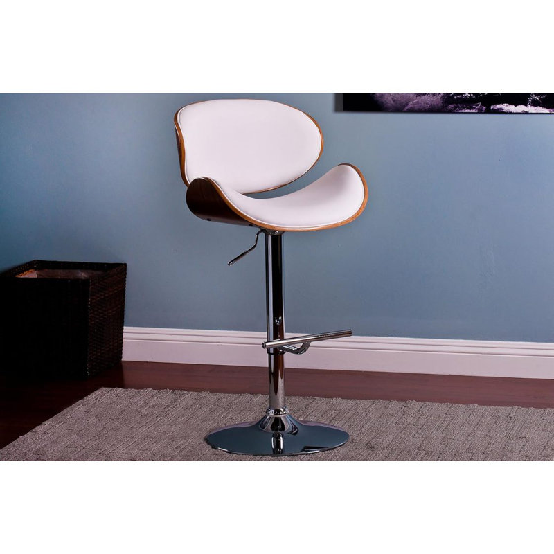Tabouret de bar à hauteur réglable avec siège et dossier courbés Modern