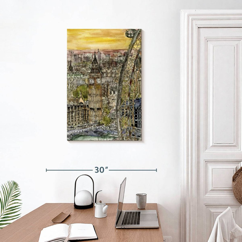 Aime Iconic City Scene IV, 30" H x 20" W