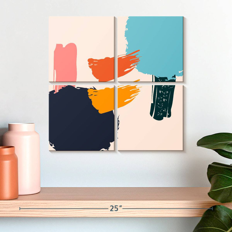 Couleurs abstraites minimalistes, H 18 po x l 18 po
