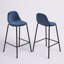 Tabouret de bar en velours Lazio avec pieds en fer-1882502422-1985942149