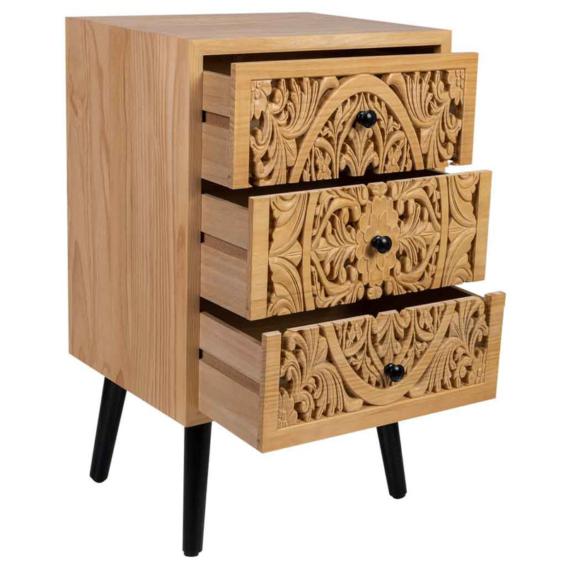 Lauterbach 42cm W Manufactured Wood Bedside Table