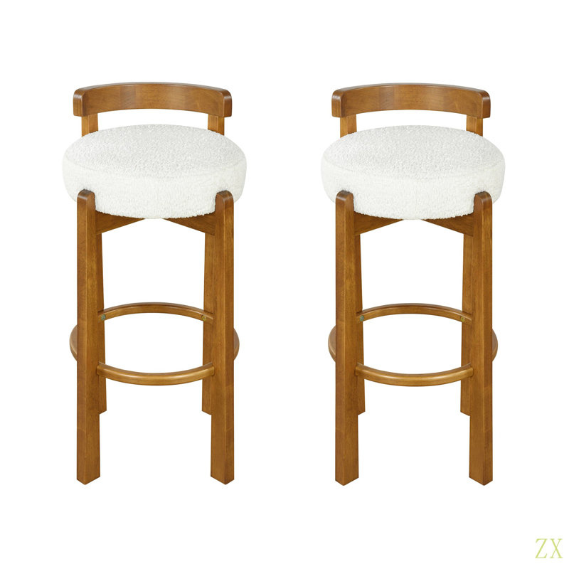 Ensemble de 2 tabourets de bar Elise, Blanc