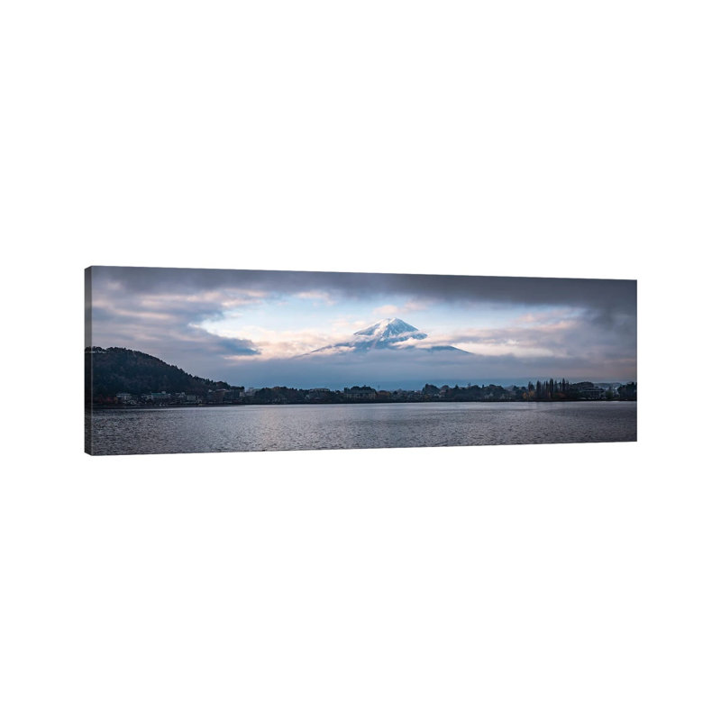 Mount Fuji At Lake Kawaguchiko by Jan Becke - Wrapped Canvas Panoramic Print, 30.48 cm H x 91.44 cm W x 3.175 cm D