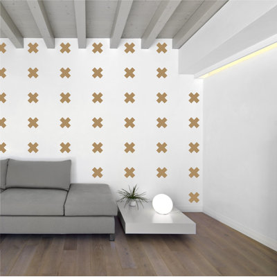 Décalcomanie murale à motifs croisés suisses