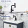Single Handle Pull Out Kitchen Faucet With Unique 90° Swivel Sprayer Head In Three Function Modes