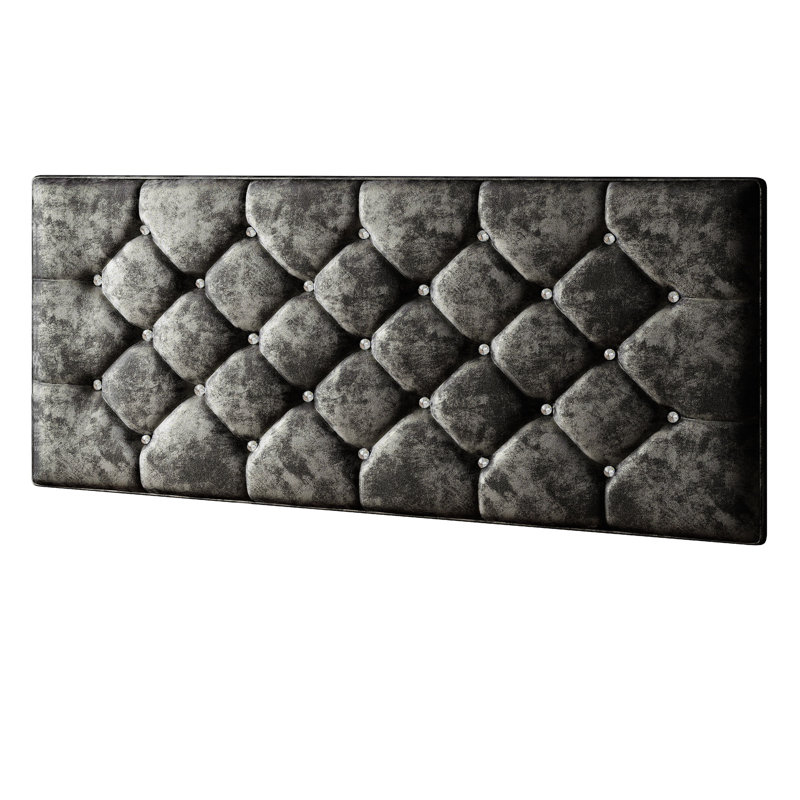 Farallones Upholstered Headboard, Double (4'6), Black