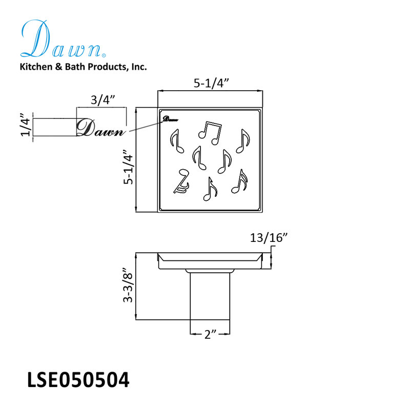 Seine River Series Stainless Steel Square Linear Floor Shower Drain