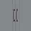 Grand lit escamotable mural avec placard, gris