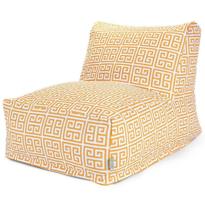 Jersi Polyester Outdoor Friendly Bean Bag Chair & Lounger, Citrus
