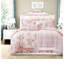 Ensemble de literie floral rose, 1 place et 1 place et demie, en microfibre pour des chambres confortables