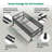 Elevated Rectangular Dog Feeder with 2 Stainless Steel Bowls-91973313-91973314