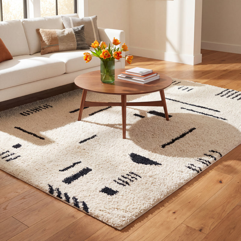 Morin Geometric Shag Area Rug, Rectangle 7'10" x 10'