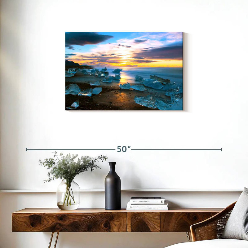 Gillard Icy Ocean Beach, 20" H x 30" W