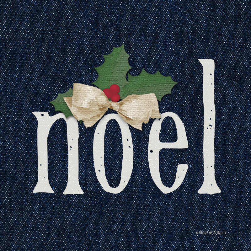 «Noel» par Bluebird Barn - imprimé, H 12 po x l 12 po, Non, Toile tendue