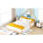 Natural Full Bed With Appealing House-Shaped Headboard - Solid Pine Wood + , Strong, No Box Spring, Assembly Steps Construction Size-947678616-947678618