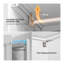 Armoire pliante portative blanche, armoire de rangement en plastique ABS avec portes
