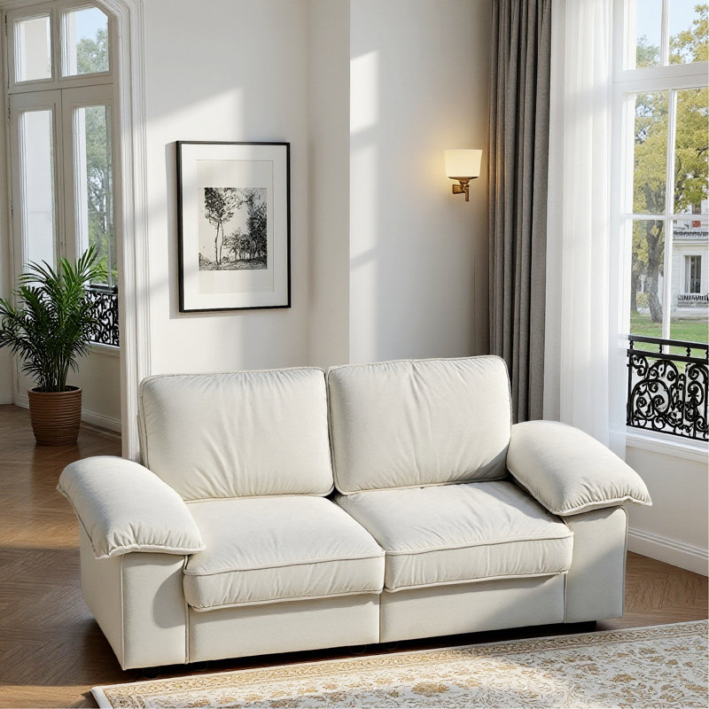 Canapé d'intérieur, canapé de rangement compact avec compartiments cachés, idéal pour les petits espaces de vie et les maisons contemporaines, confortable pour se détendre et recevoir