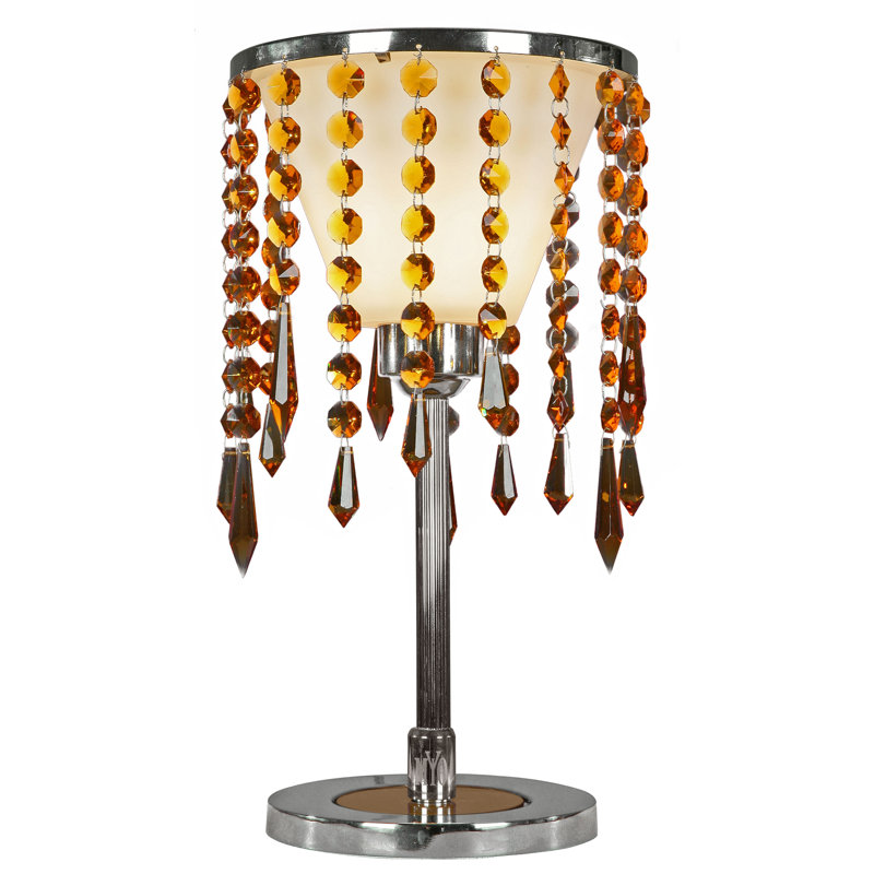 Eclectic Torchiere Lamp, 36cm H x 19cm W, Amber