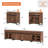 4 In 1 Sideboard Buffet Cabinets With Glass Doors And 2 Drawers, Modern Sideboard Credenza With Adjustable Shelf And Metal Base, Coffee Bar Cabinet Storage Cabinet For Living Room, Kitchen-892500684