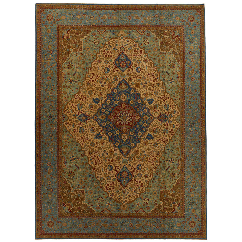 10x14 Blue and White Turkish Traditional Rug