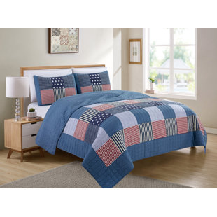 Ensemble de courtepointe réversible American Cotton