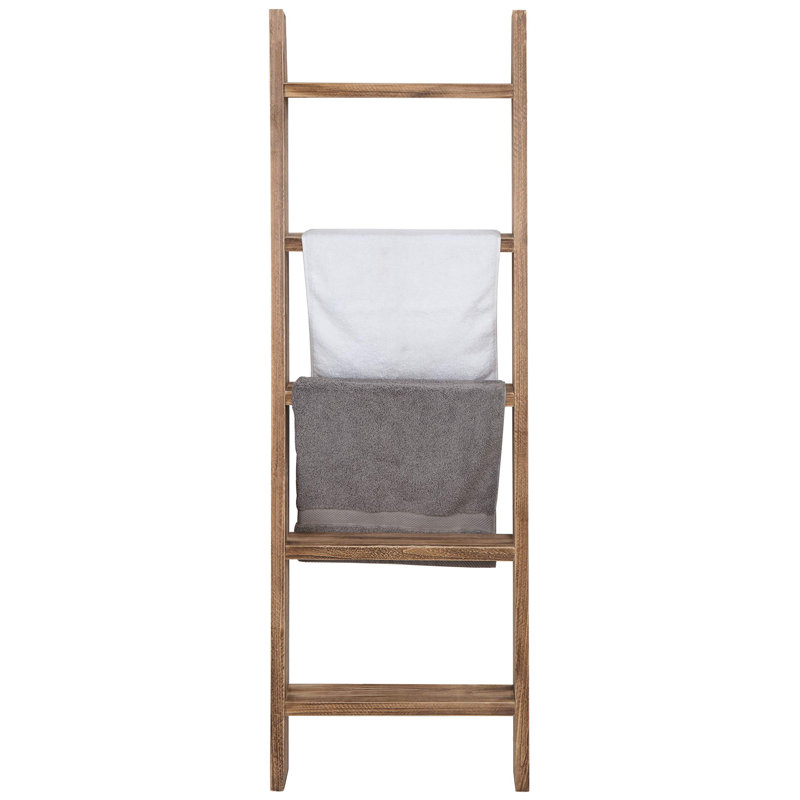 Wall-Leaning 4.5' Blanket Ladder, Brown