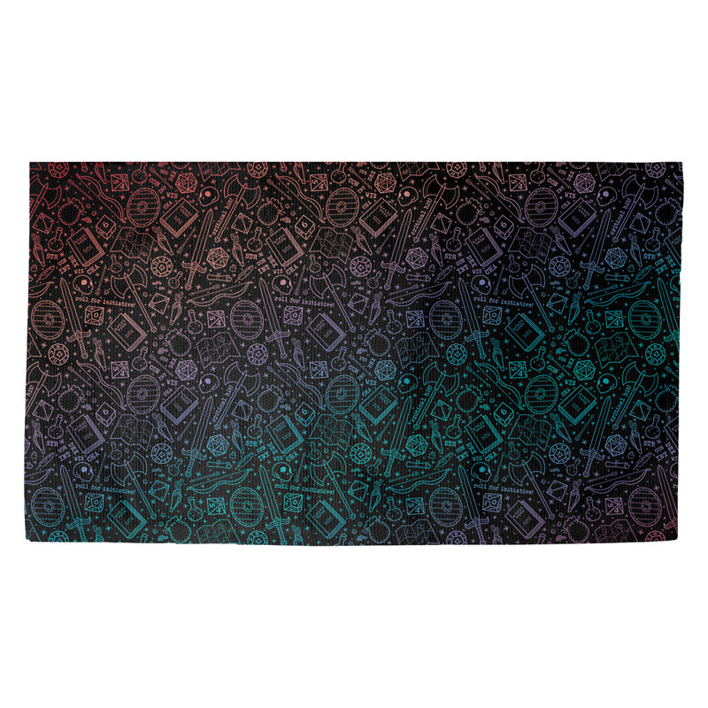 Tapis mauve/vert dégradé rpg Avicia, Rectangle 2 pi 2 po x 3 pi 4 po