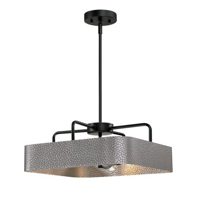 Lustre carré à 3 lumières Marcink