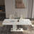 Modern Rectangular White Rock Slab Dining Table-102187661