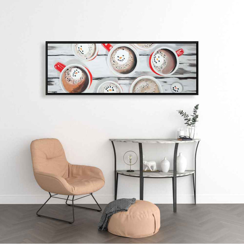 Holiday Hot Chocolate Canvas | Rustic Kitchen Decor Wall Art