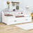 Twin to King Daybed with Storage Bookcases, Built-in Charging Station, Drawers and USB Ports-911945006