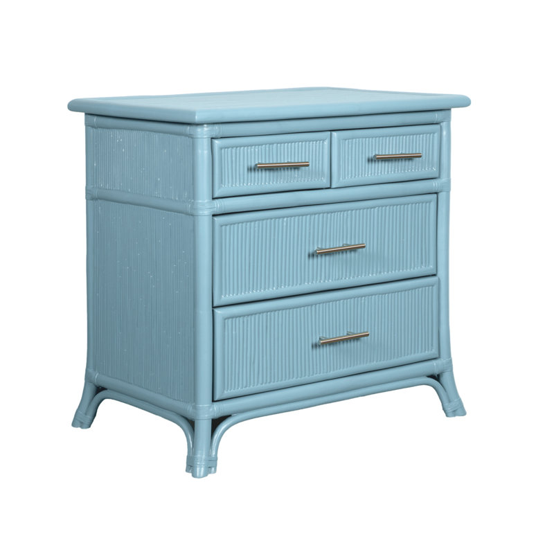 4 - Drawer Nightstand, Pool Blue