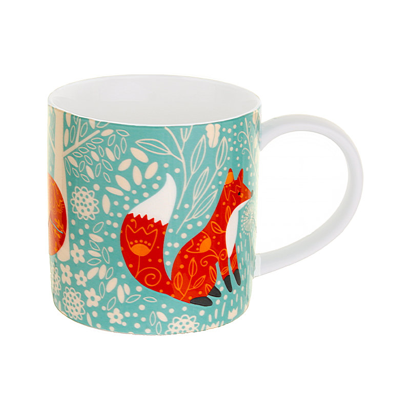 Foraging Fox Bone China Coffee Mug