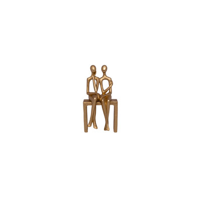 Figurine en résine dorée