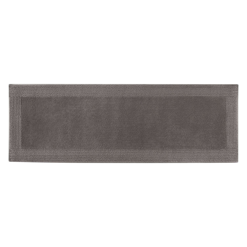 1 PCS 100% Cotton Tufted 3000 GSM Reversible Bath Rug Charcoal, Single - 20" W x 30" L, Charcoal