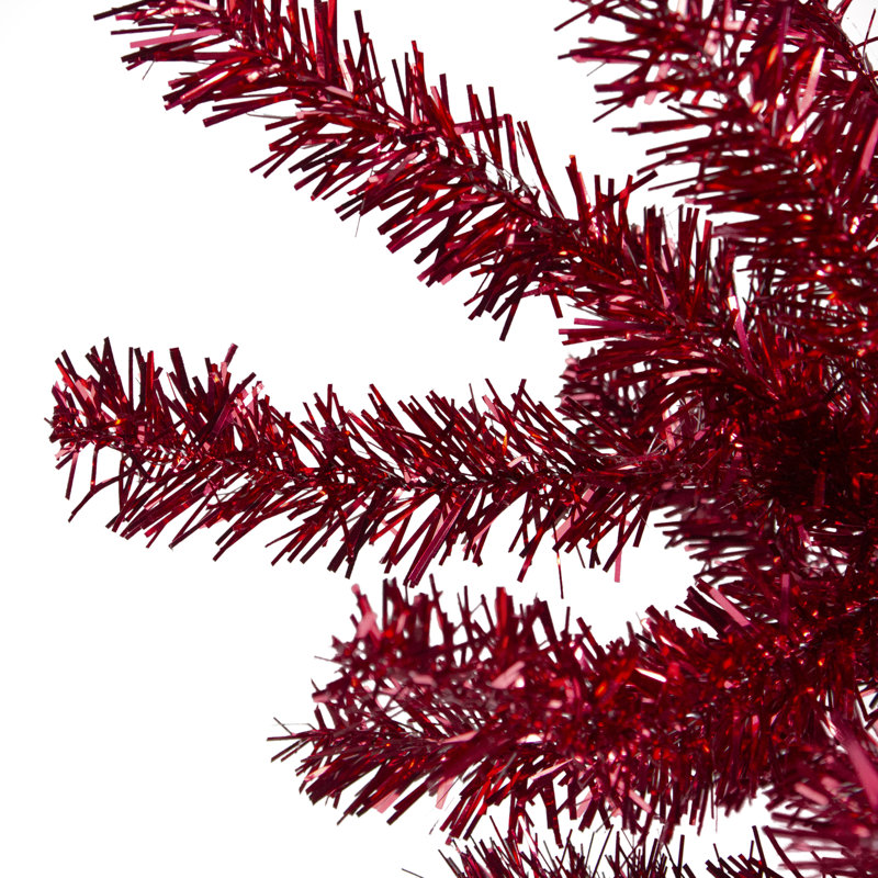 Arbre de Noël artificiel 4,5 'Tinsel Red