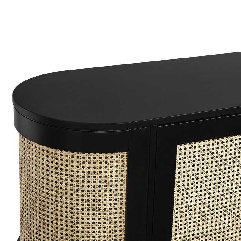 Commode d'appoint 47 po de hauteur, Noir