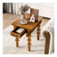 Table de bout en bois massif avec tiroir, table de bout étroite et facile à assembler pour le salon, naturel-1947820230