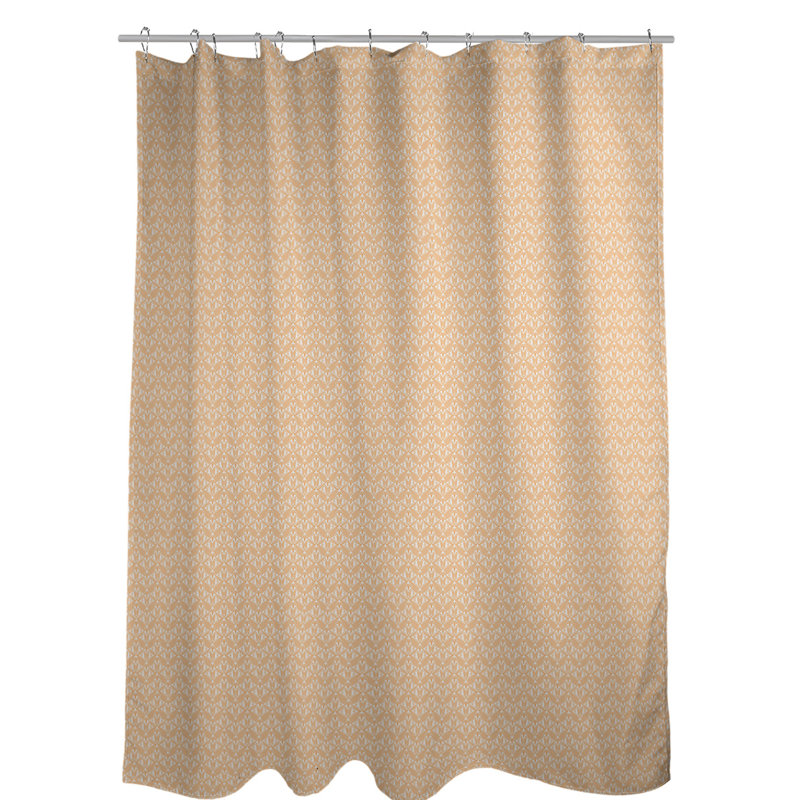 Rideau de douche simple de style art déco, Orange clair