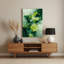 Art mural abstrait en métal vert 45-1709126373