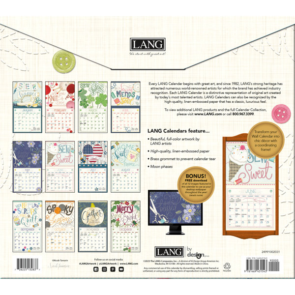 Lang Handmade Happiness 2024 Wall Calendar | Wayfair