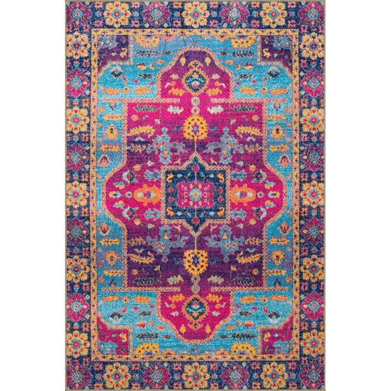 Tapis décoratif à motif thématique traditionnel, Rectangle 5 pi x 9 pi 11 po