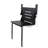 Silhouette Comfort Plus Heavy Duty Folding Wall Mount Shower Bench Seat, Black Seat with Black Frame